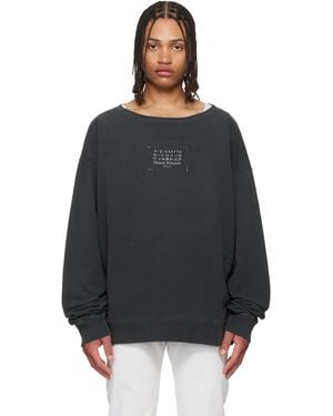 Maison Margiela Printed Logo Sweatshirt - Black