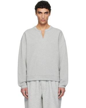 RECTO. Rc Cut & Embroidery Sweatshirt - Grey