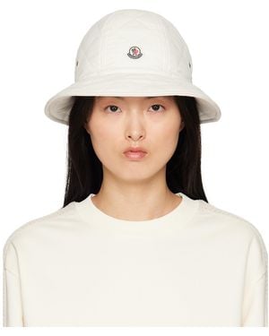Moncler Off- Quilted Bucket Hat - Natural