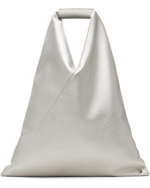 MM6 by Maison Margiela シルバー スモール トライアングルトート - グレー