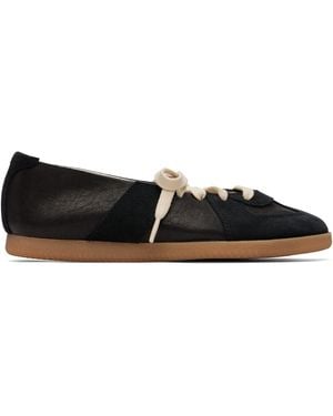 Maison Margiela Replica Soft Laced Ballerina Flats - Black