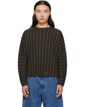 Eckhaus Latta Khaki & Keyboard Sweater - Black
