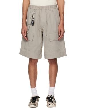 Y-3 Wide Leg Cargo Shorts - Natural