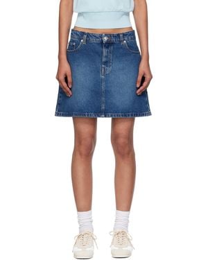 A.P.C. Moss Denim Miniskirt - Blue