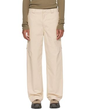 J EONGL I Heavy Cotton Cargo Pants - Natural