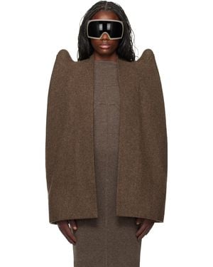 Rick Owens Porterville Tec Cape Jacket - Brown