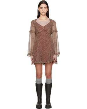 Weekend by Maxmara Burgundy Cardato Minidress - Black
