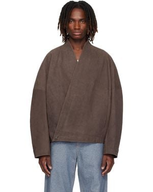 Jacquemus 'The Berger' Suede Jacket - Brown
