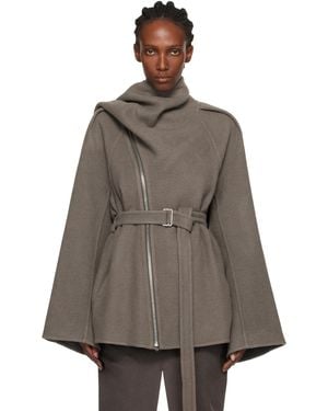 Rick Owens Concordians Runway Scarf Flight Coat - Brown