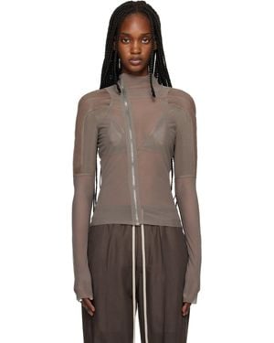 Rick Owens Taupe Temple Combo Gary Jacket - Multicolour
