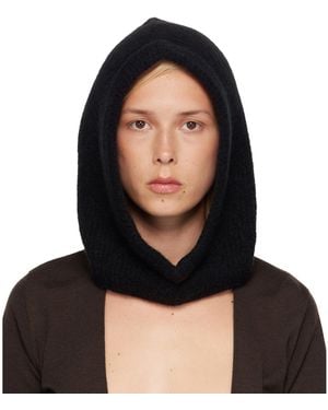 Rick Owens Tower Alpaca Knit Hood - Black