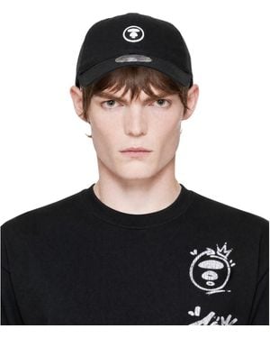 Aape By A Bathing Ape 'Aapenow' Moonface Logo Cap - Black
