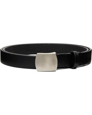 Neighborhood Leather Narrow Belt - Black