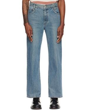 WOOYOUNGMI Straight Jeans - Blue