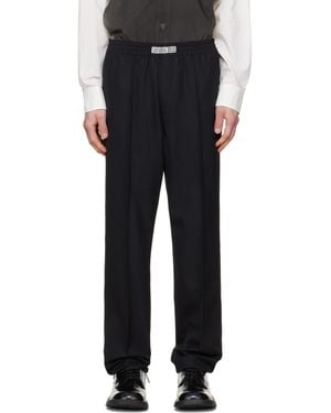 Louis-Gabriel Nouchi Wool Jogging Track Trousers - Black