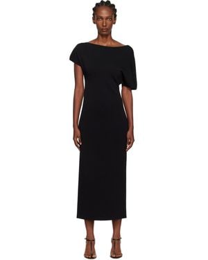 Rohe Asymmetrical Knitted Midi Dress - Black
