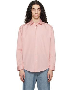 BOSS Relaxed-Fit Cotton Poplin Shirt - Pink