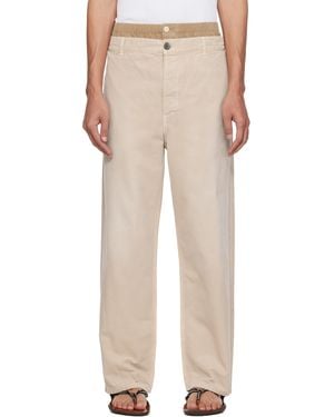 Marni Layered Waistband Trousers - Natural