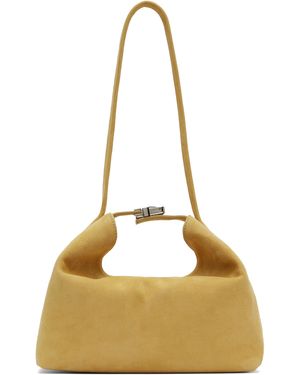 BY FAR ベージュ Bea Kid Suede Leather バッグ - メタリック