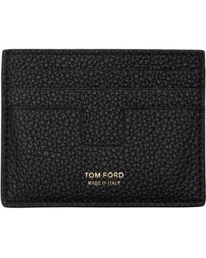 Tom Ford Grain Leather Classic Card Holder - Black