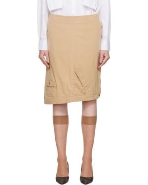 HODAKOVA Upside Down Trouser Midi Skirt - Natural