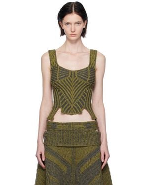 PAOLINA RUSSO Débardeur De Style Corset Warrior Vert