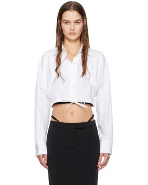 T By Alexander Wang ホワイト レイヤード シャツ - ブラック