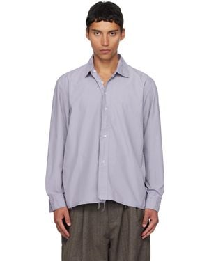 Camiel Fortgens Chemise Mauve À Ornements Pliés - Gris