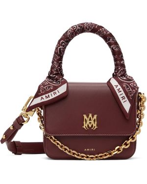 Amiri Micro Sac Bourgogne À Monogramme - Violet
