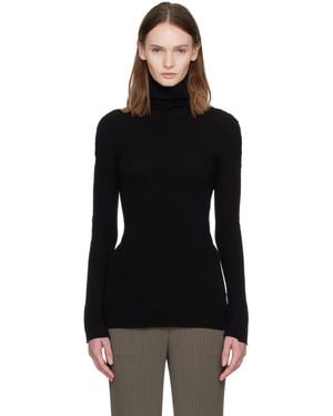 Issey Miyake Cotton Baguette Turtleneck - Black