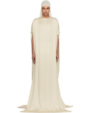 Rick Owens Off- Hollywood Tommy Gown Maxi Dress - Natural