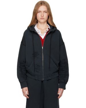 MM6 by Maison Martin Margiela Unbrushed Sweat フーディ - ブルー