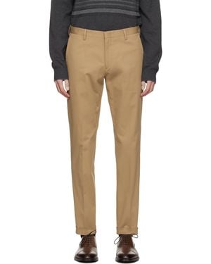 Paul Smith Tan Cotton Stretch Chino Pants - Black