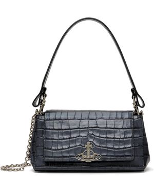 Vivienne Westwood Gunmetal Medium Hazel Bag - Blue
