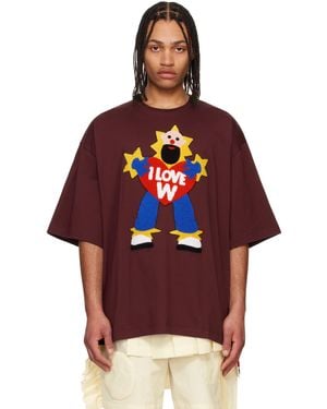 Walter Van Beirendonck バーガンディ 'I Love W' Tシャツ - レッド