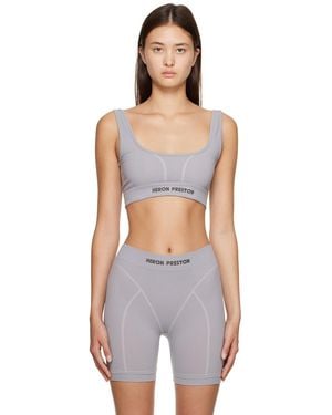 Heron Preston Grey Active Bra - Black