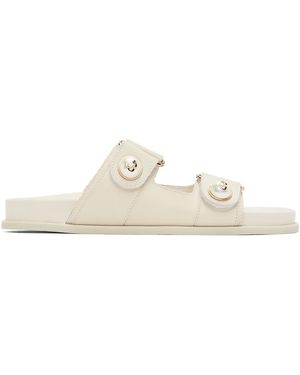 Jimmy Choo Sandales Fayence Blanc Cassé - Noir