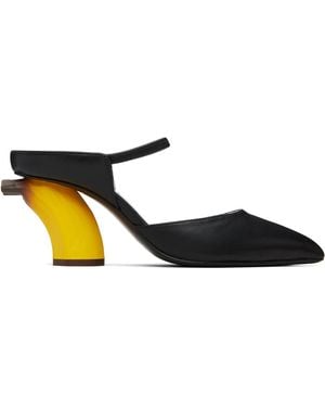 Maison Mihara Yasuhiro Banana Mule Heels - Black