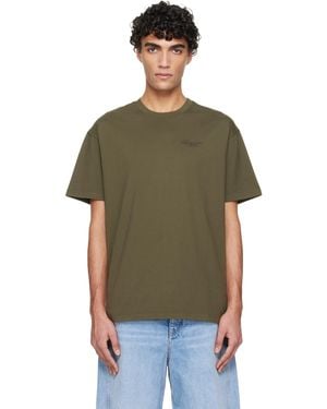 Givenchy Khaki Stamp Print T-Shirt - Green