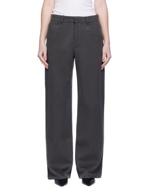 ARCH THE Pantalon Gris Fait À La Main En Laine Et Cachemire - Noir