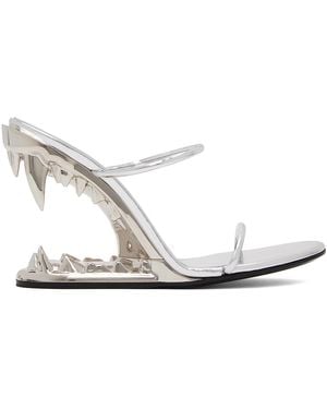 Gcds Silver Morso Heeled Sandals - Black