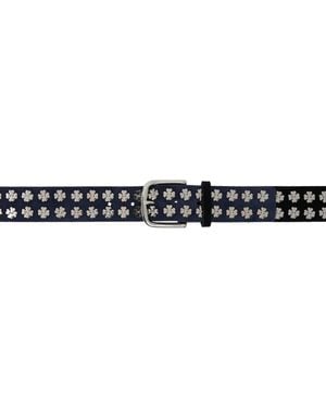 Bode Clover Charm Belt - Black