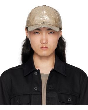 Rick Owens ゴールド Megacrust デニム ベースボールキャップ - ブラック