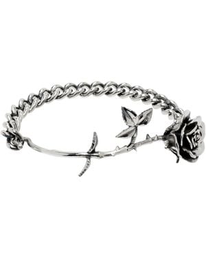 Enfants Riches Deprimes Rose & Chain Bracelet - Black