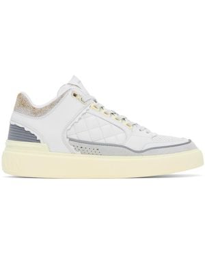 Balmain ホワイト B-Court スニーカー - ブラック