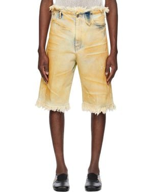 Egonlab Raw Edges Denim Shorts - Natural