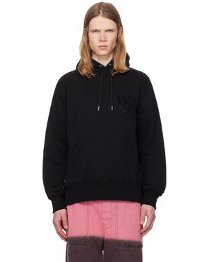 Sacai Men S Wtaps Flock Print Hoodie in Black for Men | Lyst