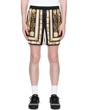 Balmain Short De Pyjama Noir Et Doré À Imprimé Foulard - Neutre