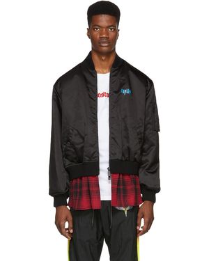 Marcelo Burlon Black 'cupido' Bomber Jacket