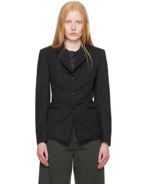 Lemaire Compact Cotton Twill Overcoat - Black